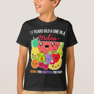 En i en Melon Funny Fruit som säger elfte födelsed T Shirt