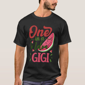 En i en Melon Gigi Watermelon-familjens dagspaus T Shirt