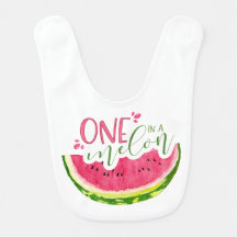 En i en Melon Girl Baby Bib