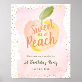 En i en Melon Girl Birthday Välkomstskylt Poster