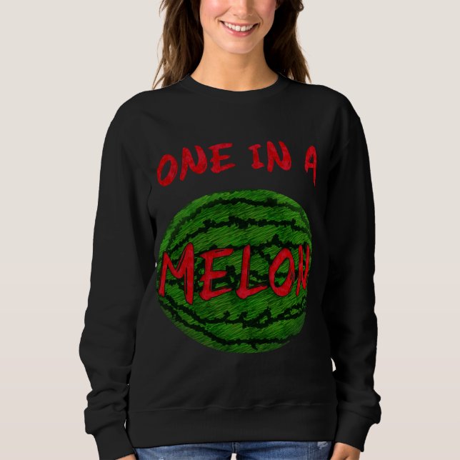 En i en melon hel vattenmelon Funny Pun Fruit Sw T Shirt (Framsida)