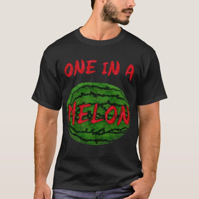 En i en melon hel vattenmelon Funny Pun Fruit Sw T Shirt (Framsida)