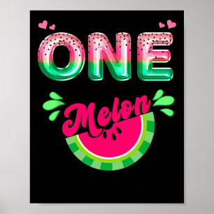En i en Melon Mamma Outfit Birthday Matching Group Poster