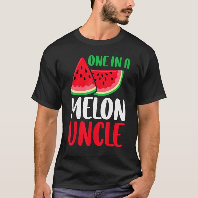 En i en Melon-morbror Watermelon-familj matchande T Shirt (Framsida)