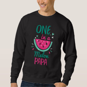 En i en Melon Pappa Watermelon-familj matchande Lång Ärmad Tröja