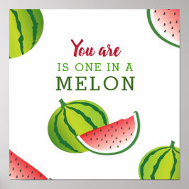 En i en melon poster