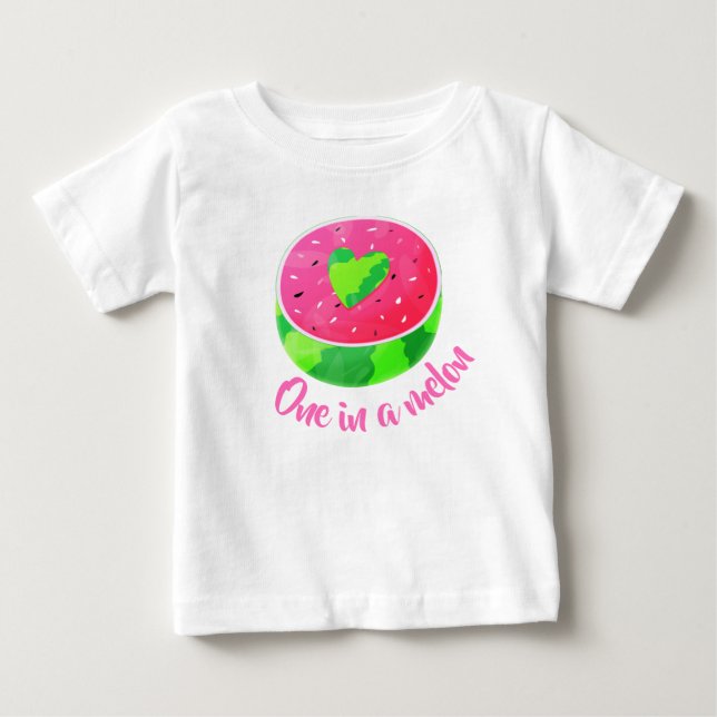 En i en melon Söt sommarvattenmelon T Shirt (Framsida)