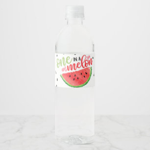 En i en Melon-Vattenflaska - röd Vattenflaskor Etikett
