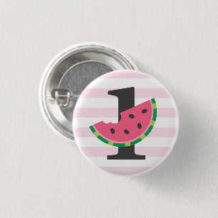 En i en melon Vattenmelon 1-års födelsedagsfest pr Knapp