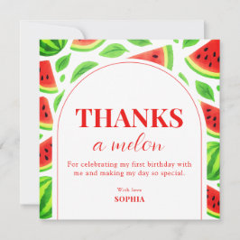 En i en melon vattenmelon 1-årsdag  tack kort