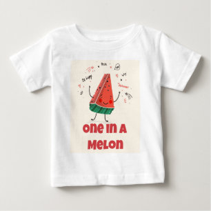 En i en Melon - Vattenmelon Design + Be Happy Back T Shirt