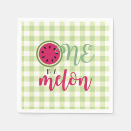 En i en melon vattenmelon Första födelsedag Pappersservett
