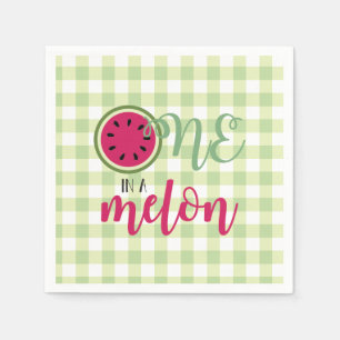 En i en melon vattenmelon Första födelsedag Pappersservett
