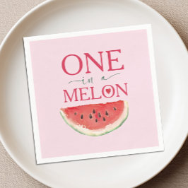 En i en melon Vattenmelon Första födelsedag  Pappersservett