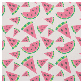 En i en melon vattenmelon skivor & rosafärgad tyg