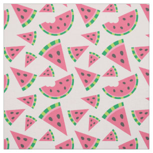 En i en melon vattenmelon skivor & rosafärgad tyg