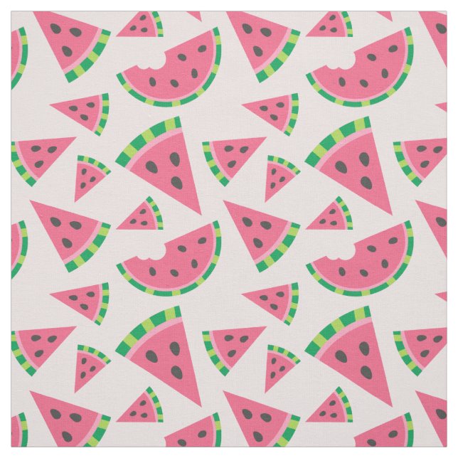 En i en melon vattenmelon skivor & rosafärgad tyg (Provkarta)