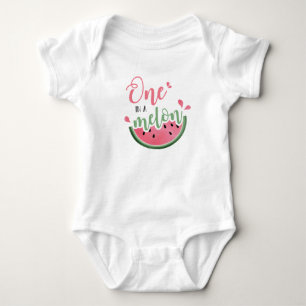 En i en Melon Vattenmelon vattenfärg 1-årsdag T Shirt