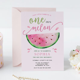 En i en Melon Watermelon Birthday-inbjudan Inbjudningar