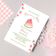 En i en Melon Watermelon Birthday-inbjudan