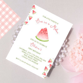 En i en Melon Watermelon Birthday-inbjudan Inbjudningar