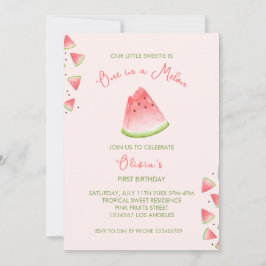 En i en Melon Watermelon Birthday-inbjudan Inbjudningar
