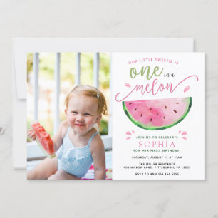 En i en Melon Watermelon Birthday-inbjudan Inbjudningar