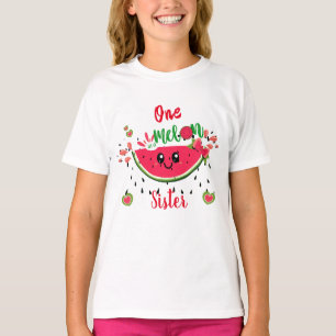 En i en Melon Watermelon Födelsedagsfest-syster T Shirt