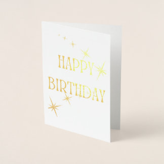 ✨ en i en miljon Elegant Guld Stars Folierat Kort