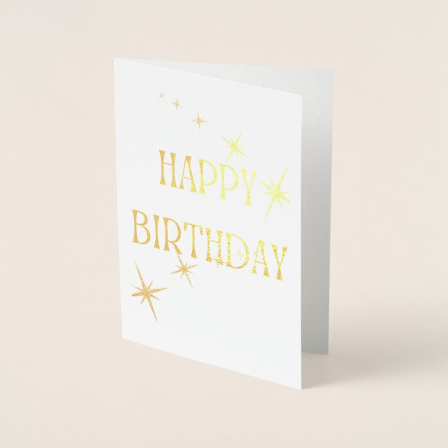 ✨ en i en miljon Elegant Guld Stars Folierat Kort (Framsida)