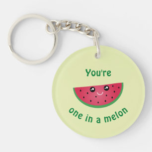En i en rolig gullig Kawaii för melon vattenmelon