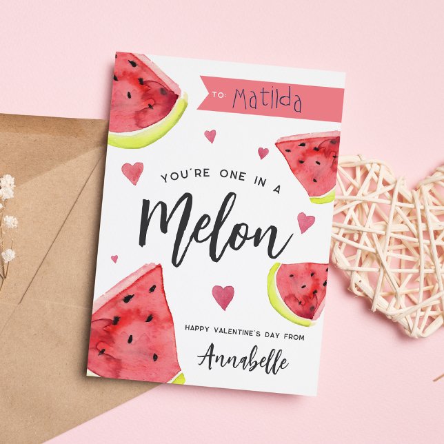 En i ett Melon Classroom Valentindagskort Inbjudningar (Skapare uppladdad)