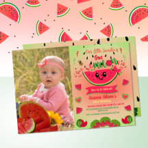 En i ett Melon Watermelon första födelsedagsfoto