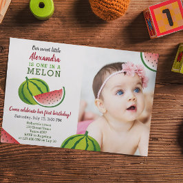 En i Melon 1-årsdag Inbjudningar