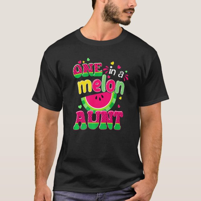 En i Melon Aun Bday Matching Group, sommar T Shirt (Framsida)