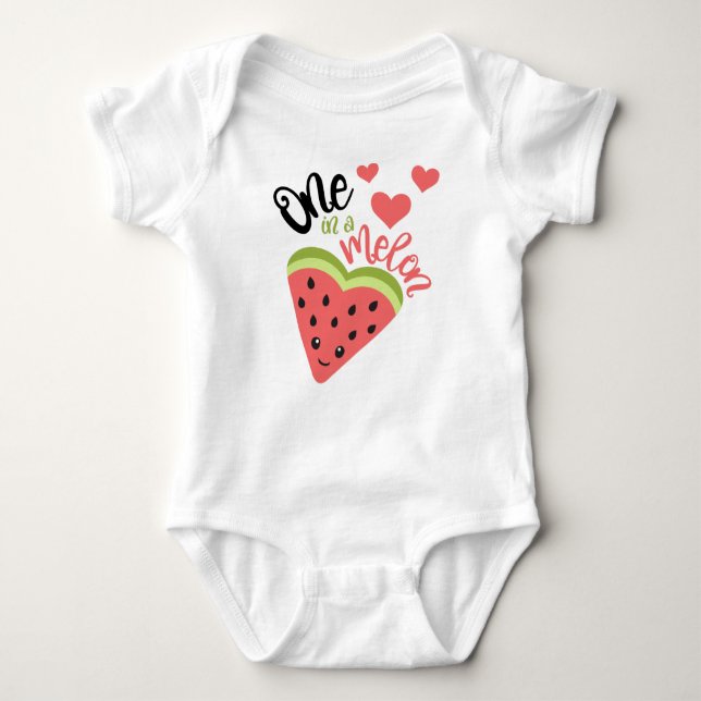 En i Melon Baby-bodykosten T Shirt (Framsida)