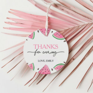 En i Melon Birthday Watermelon Tack Gåvor Etiketter