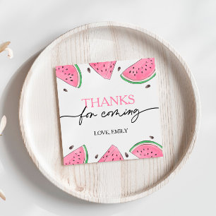 En i Melon Birthday Watermelon Tack Gåvor Etiketter