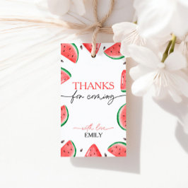 En i Melon Birthday Watermelon Tack Presentetikett