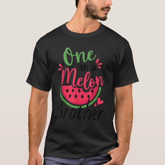 En i Melon Brother 1:a födelsedag Party T Shirt (Framsida)