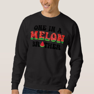 En i Melon Brother Första födelsedagsswatermelon Lång Ärmad Tröja
