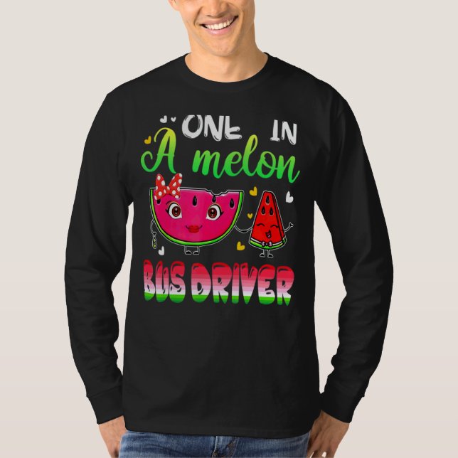 En i Melon Buss Driver Watermelon T Shirt (Framsida)