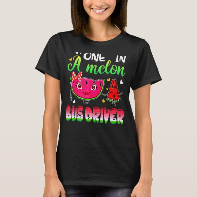 En i Melon Buss Driver Watermelon T Shirt (Framsida)