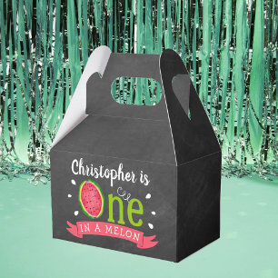 En i Melon Chalkboard 1:a födelsedagen Presentaskar