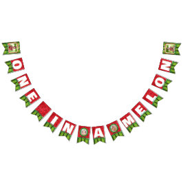 En i Melon Cute Watermelon 1:a födelsedagsfoto Vimplar