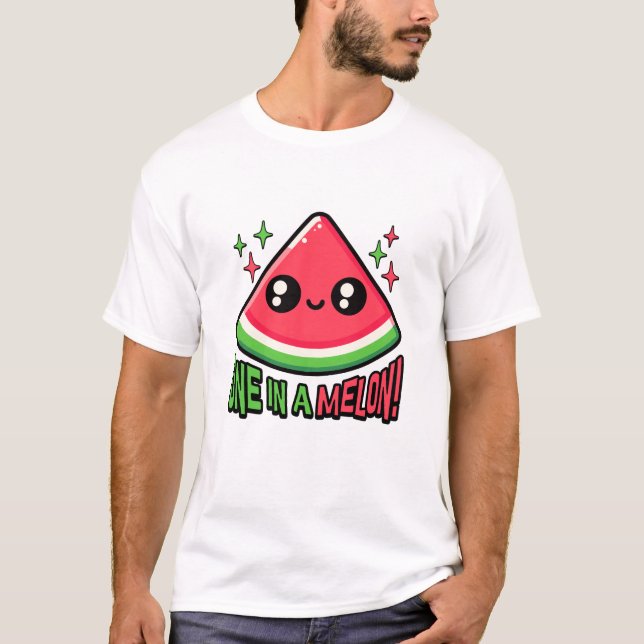 En i Melon! Cute Watermelon Pun T Shirt (Framsida)
