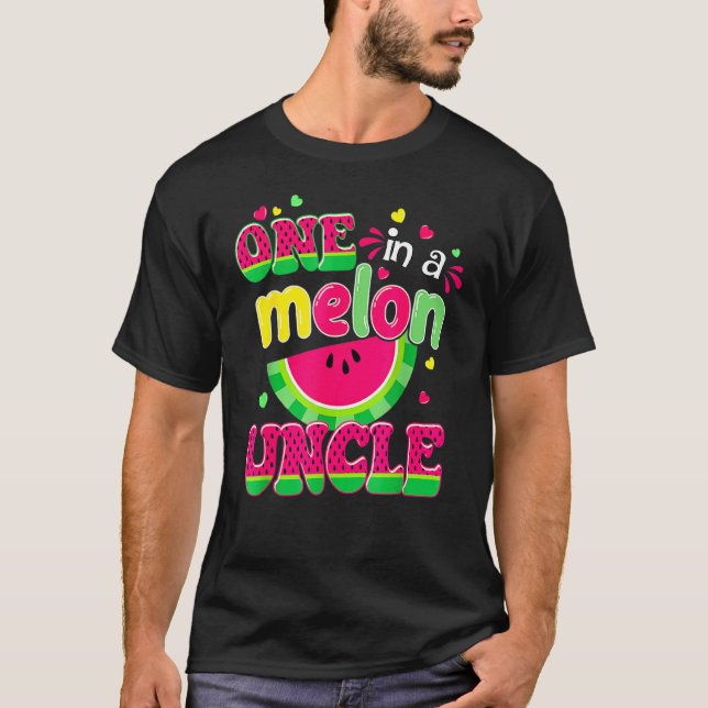 En i Melon farbror Bday Matching Group, sommar T Shirt (Framsida)