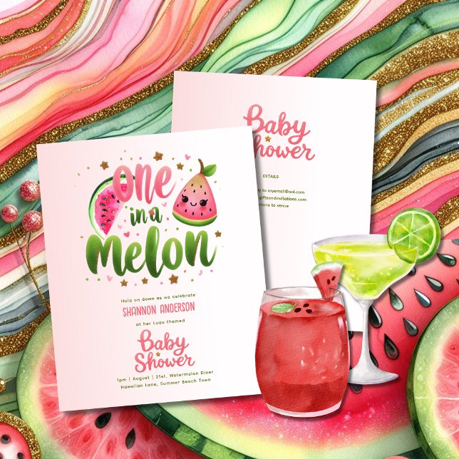 En i Melon First Birthday eller Baby Shower 1:a (Skapare uppladdad)