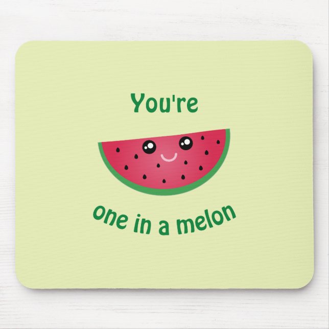 En i Melon Funny Cute Kawaii Watermelon Musmatta (Framsidan)