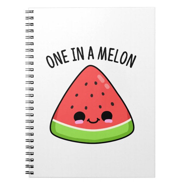 En i Melon Funny Watermelon Pun Anteckningsbok (Framsidan)
